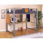 Powell Teen Trends Full Loft Study Bunk Bed Loft Bed.jpg