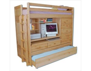 Tradewins Birch Youth Computer Loft Bed - FREE Inside Delivery!