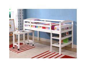 Walker Edison Twin Loft Bed with Desk