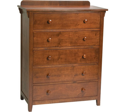 Mission Cherry 5 Drawer Chest