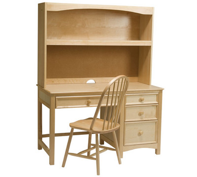 Natural Desk and Hutch