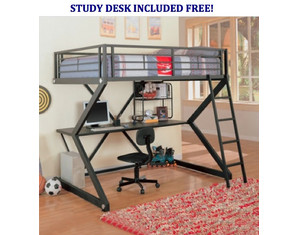 Full Z Style Workstation Loft Bed with INSIDE DELIVERY!
