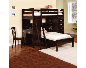 Jr. Varsity Cappuccino Twin Over Twin Loft Bed