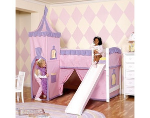 Furniture Basics Woodland White Princess Loft Bed - FREE Inside Delivery!