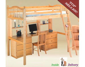 Good Trading Loft Bed - FREE Hutch Desk and Chest!
