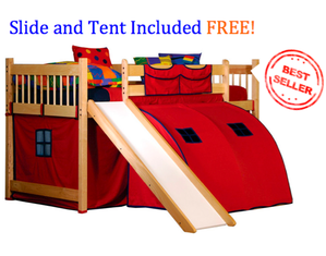 Good Trading Loft Bed - Slide AND Tent Included FREE!