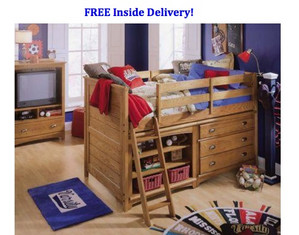 Lea Austin Low Loft Bed - FREE Inside Delivery!
