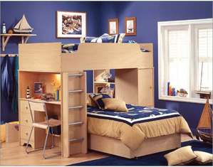 South Shore Shaker Loft Bed with Desk and Storage Combo - Fast FREE FedEx Shipping!