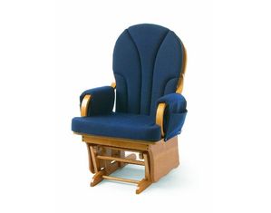 Foundations Natural and Blue Lullaby Adult Glider Rocker