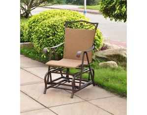 ICI Valencia Resin Wicker Steel Single Glider