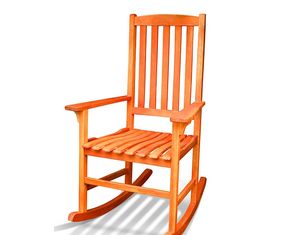 VIFAH Outdoor Eucalyptus Wood Rocking Chair