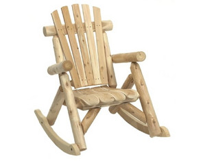 Lakeland Mills Cedar Log Rocking Chair Rocking Chair - Fast FREE FedEx Shipping!