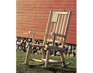 Old Adirondack, Inc. Flag Back  Backorder Rocking Chair - Fast FREE FedEx Shipping!