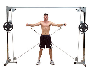 Body-Solid Powerline Cable Crossover Smith Machine