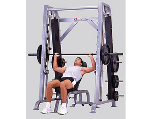 Quantum Fitness Angled Smith Machine with Plate Racks