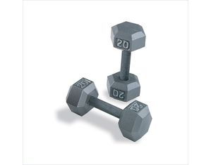 Body-Solid Grey Hex Dumbbell Set 80 to 100 lbs Pairs