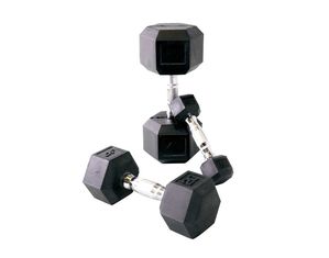CAP Barbell 210 lb Rubber Hex Dumbbell Set (5-30 lbs in 5 lb increments)