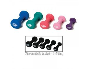 Pure Fitness 1 Pound Neoprene Coated Yellow Dumbbell