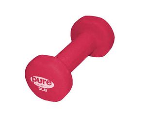 Pure Fitness 3 Pound Red Dumbbell