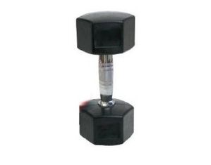 TKO Boxing 12 lb. SDS Rubber Encased HEX DB w/31mm Contour Handle Dumbbell