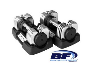 Bayou Fitness Pair of 50 lb Adjustable Dumbbells