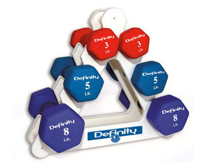 CAP Barbell 3 - 8 lbs Neoprene Dumbbell Set - Fast FREE FedEx Shipping!