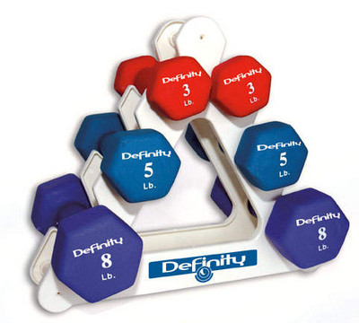 CAP Barbell 3 - 8 lbs Neoprene Dumbbell Set