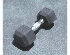 CAP Barbell Contoured Handle and Rubber Head Hex Dumbbell