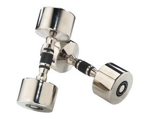 Hampton Fitness Chrome Beauty-Grip Dumbbell - Fast FREE FedEx Shipping!