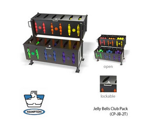 Hampton Fitness 5 to 15 lbs Jelly Bell Dummbells with Rectangular Bin Rack (JB-R-2T)