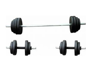 Sunny Health and Fitness 100lbs Barbell Dumbbell Set