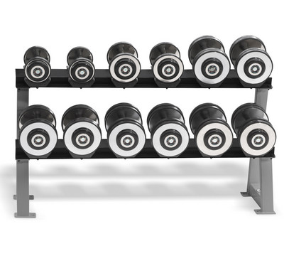 Hampton Fitness 6 Pair Pro-Style Dumbbell Saddle Rack - 2T-SDL-6