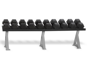 Hampton Fitness Single Tier Dura-Bell Rack - 1T-FLT1T-FLT