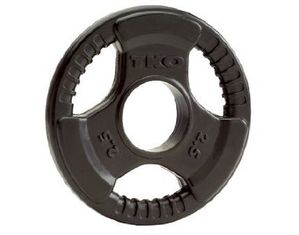 TKO Boxing Olympic 2.5 lb. Urethane Tri-Grip Plate Black Free Weight Accessory