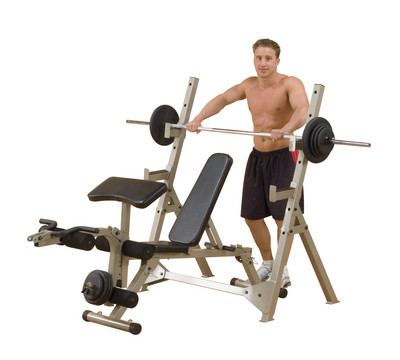 with optional Leg Developer/Preacher Curl Attachment and Press Stand