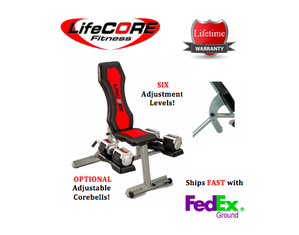 LifeCore Fitness Grab N Go Bench Weight Bench - FAST FedEx Shipping!