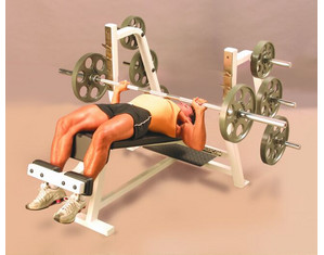 Maxicam Olympic Decline Bench with Pro Tabs and Plate Storage - FREE Inside Delivery!