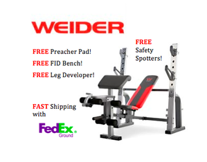 Weider 220 Olympic Bench - Fast FREE FedEx Shipping
