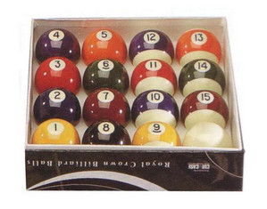 Cue & Case Pro Series Royal Crown Standard Pool Ball Set - Fast FREE FedEx Shipping!