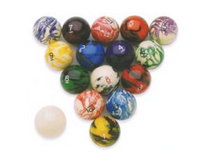 EPCO Marbleized Regulation Pool/Billiard Ball Set - Fast FREE FedEx Shipping!