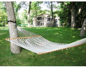 Algoma 13 Foot 2-Point Double Size Cotton Rope Hammock