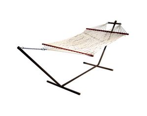 Algoma Imported 3 Point Cotton Rope Hammock - Fast FREE FedEx Shipping!