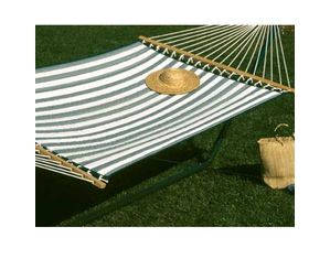 Pawleys Island Green and White Large Quilted Hammock - Fast FREE FedEx Shipping!
