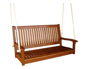 ICI Royal Tahiti Straight Back Wood Two Seated Swing