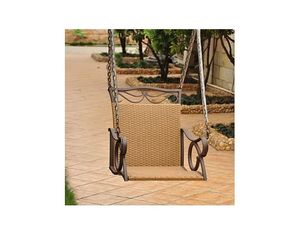 ICI Valencia Resin Wicker Steel Single Chair Swing