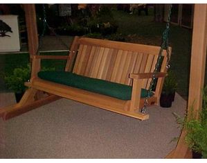 Wood Country Cabbage Hill 4'  Porch Swing