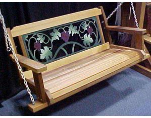 Wood Country Wine Country Porch Swing