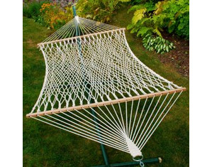 Algoma Imported Double Size 13 Feet 2 Point Cotton Rope Hammock