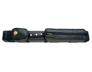 Pro Series 2 x 2 Black Leather Cue Case - Fast FREE FedEx Shipping!