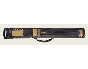 Cue & Case Pro Series 2 x 2 Black Leather Hard Case with Tan Insets